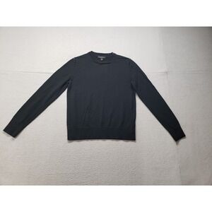 Banana Republic Men Sweater S Black 100% Wool Crew Neck Long Sleeve Warm Jumper